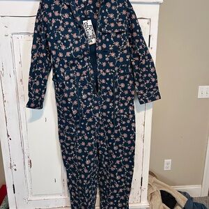 Floral Jumpsuit in Blue and Pink